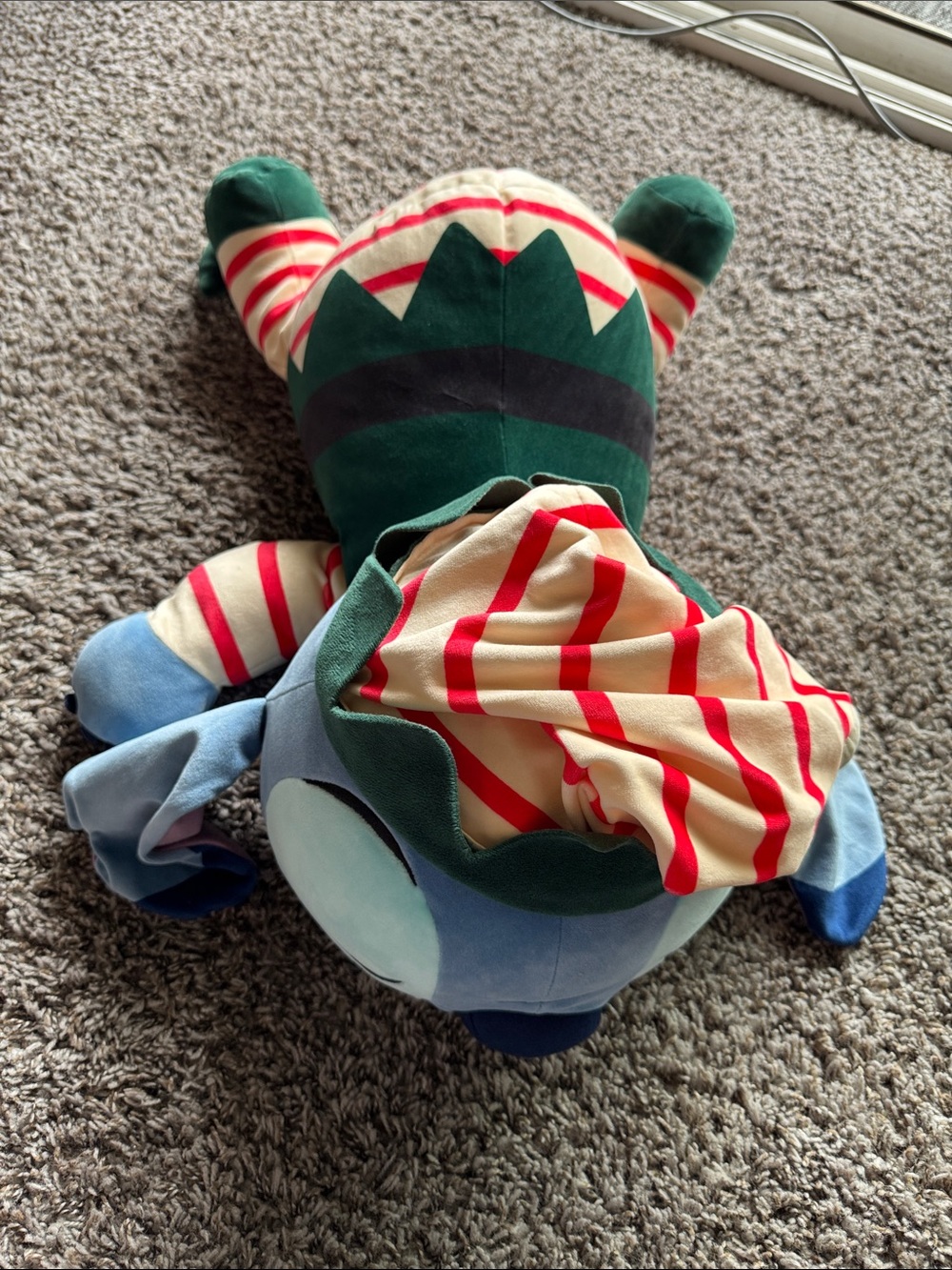 Disney Stitch Elf Plush - Blue, Green, Red, Cream